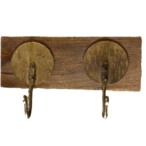 Wood and brass Towel hanger